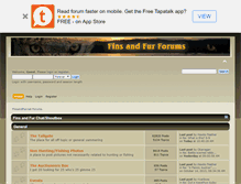 Tablet Screenshot of forum.finsandfur.net